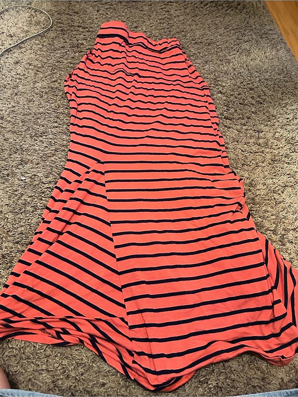 Lularoe Striped Maxi skirt in Orange & Purple